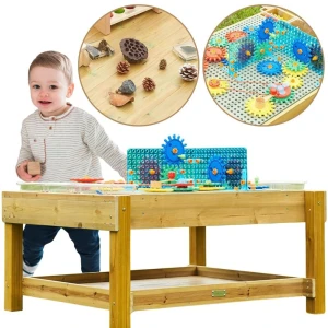MASTERKIDZ Drewniany Stół Edukacyjny 1200L STEM Outdoor + Akcesoria