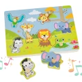 VIGA Puzzle Dźwiękowe Dopasuj Zwierzęta Egzotyczne