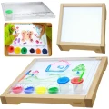 MASTERKIDZ Rama Sensoryczna - Panel LED + Przezroczysta Taca Do Malowania