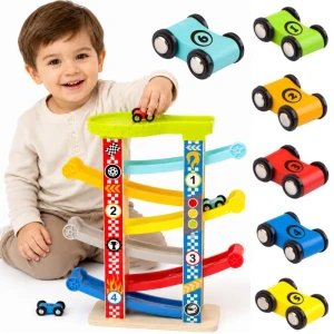 TOOKY TOY Kolorowa Zjeżdżalnia Tor Dla Samochodów
