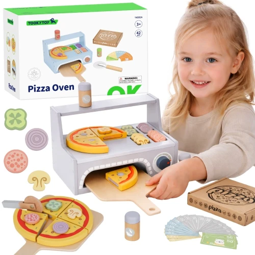 TOOKY TOY Pizzeria Drewniany Piec do Pizzy Akcesoria