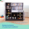 TOOKY TOY Kuchnia Drewniana Nowoczesna Akcesoria