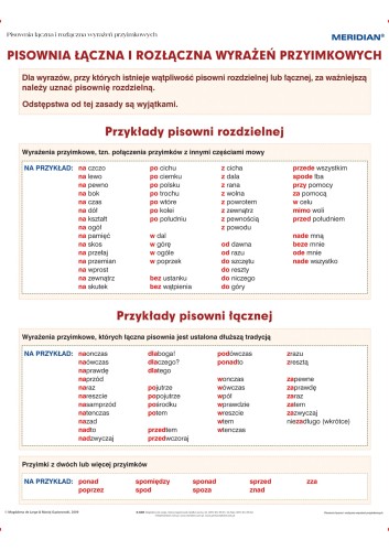 Pisownia łączna i rozłączna wyrażeń przyimkowych