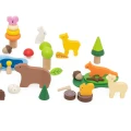 VIGA Drewniane Klocki Kolorowe Leśne Opowieści Pudełko 58el.
