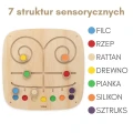 VIGA Drewniana Tablica Manipulacyjna Sensoryczna Labirynt Dotknij i Dopasuj