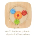 VIGA Drewniana Tablica Manipulacyjna Ścienna KOŁA ZĘBATE Montessori