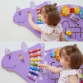 VIGA Drewniana Tablica Sensoryczna-Manipulacyjna EDU Triceratops