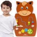 VIGA Drewniana Tablica Manipulacyjna Konik Certyfikat FSC Montessori