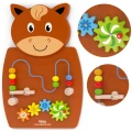 VIGA Drewniana Tablica Manipulacyjna Konik Certyfikat FSC Montessori