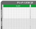 Plan lekcji T3 dla 12 klas, 12 sal i 20 nauczycieli 90x92cm, suchościeralny magnetyczny