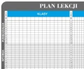 Plan lekcji dla 12 klas i 20 nauczycieli 70x92cm magnetyczny suchościeralny