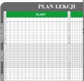 Plan lekcji T3 dla 16 klas, 16 sal i 30 nauczycieli 120x92cm, magnetyczny suchoscieralny