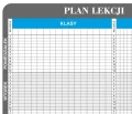 Plan lekcji dla 14 klas i 25 nauczycieli 82x92cm magnetyczny suchościeralny