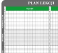 Plan lekcji T3 dla 25 klas, 25 sal i 40 nauczycieli 170x92cm, magnetyczny suchościeralny