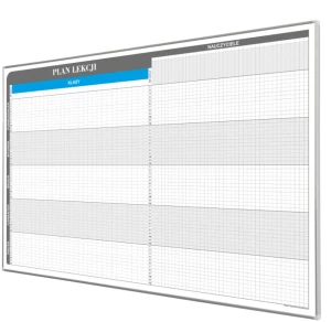 Plan lekcji dla 30 klas i 40 nauczycieli 144x92cm magnetyczny suchościeralny