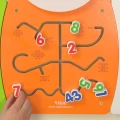 VIGA Drewniana Tablica Manipulacyjna Cyfry Kotek Certyfikat FSC Montessori
