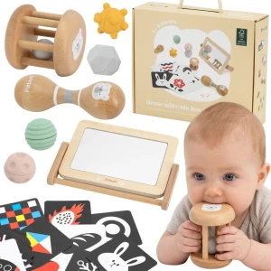 VIGA Zestaw Zabawek Edukacyjnych Pudełko Box od urodzenia do 6 miesiąca