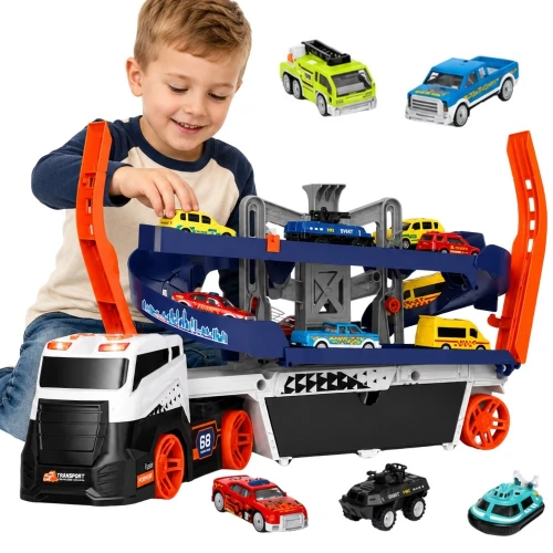 Woopie Parking Garaż Tor Transporter Ciężarówka Tir Laweta Auta XL