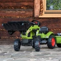 Falk Traktor na Pedały Claas z Przyczepą i Łyżką Zielony dla Dzieci 2-5