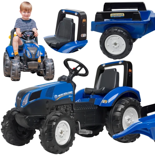 FALK Traktor na Pedały New Holland T8 z Przyczepą 3-7 lat