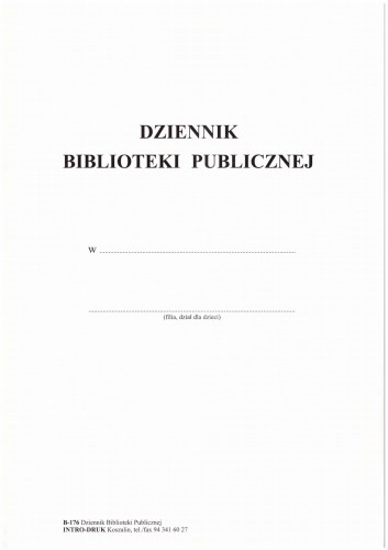 Dziennik biblioteki publicznej