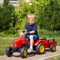 FALK Traktor na Pedały Supercharger z Przyczepą i Otwieraną Maską Czerwony 2-5 lat