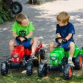 FALK Traktor na Pedały Supercharger z Przyczepą i Otwieraną Maską Czerwony 2-5 lat