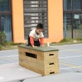 CLASSIC WORLD EDU Drewniana Skrzynia Gimnastyczna 3 Poziomy Certyfikat