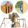 AXI Mitch play tower - Duży Plac Zabaw Drewniany Zjeżdżalnia Hustawki Ścianka Wspinaczkowa + Wieża
