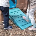 STEP2 Adventure drewniany plac zabaw Domek Zjeżdżalnia