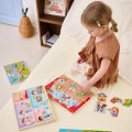 VIGA Drewniane Puzzle Dźwiękowe Układanka Zwierzęta Sensoryczna Montessori