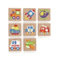 Viga Układanka drewniana Montessori puzzle magnetyczne edukacyjne pojazdy