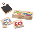 Viga Układanka drewniana Montessori puzzle magnetyczne edukacyjne pojazdy