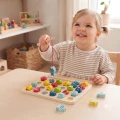 Tooky Toy Drewniana Gra Łowienie Rybek Nauka Literek 29 el.