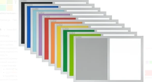 Tablica magnetyczno-korkowa DUO Color w ramie MDF - rama srebrna