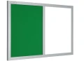 Tablica magnetyczno-korkowa DUO Color w ramie MDF - rama srebrna