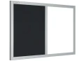 Tablica magnetyczno-korkowa DUO Color w ramie MDF - rama srebrna