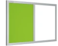Tablica magnetyczno-korkowa DUO Color w ramie MDF - rama srebrna