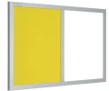 Tablica magnetyczno-korkowa DUO Color w ramie MDF - rama srebrna