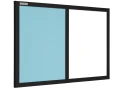 Tablica magnetyczno-korkowa DUO Color w ramie MDF - rama czarna