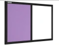 Tablica magnetyczno-korkowa DUO Color w ramie MDF - rama czarna