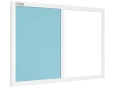 Tablica magnetyczno-korkowa DUO Color w ramie MDF - rama biała