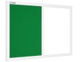 Tablica magnetyczno-korkowa DUO Color w ramie MDF - rama biała