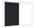 Tablica magnetyczno-korkowa DUO Color w ramie MDF - rama biała