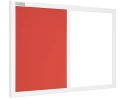 Tablica magnetyczno-korkowa DUO Color w ramie MDF - rama biała