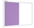 Tablica magnetyczno-korkowa DUO Color w ramie MDF - rama biała