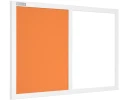 Tablica magnetyczno-korkowa DUO Color w ramie MDF - rama biała