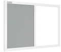 Tablica magnetyczno-korkowa DUO Color w ramie MDF - rama biała