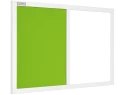 Tablica magnetyczno-korkowa DUO Color w ramie MDF - rama biała