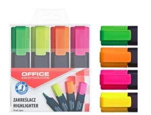 Zakreślacz wielokolorowy Office Products 4 szt. (2956)